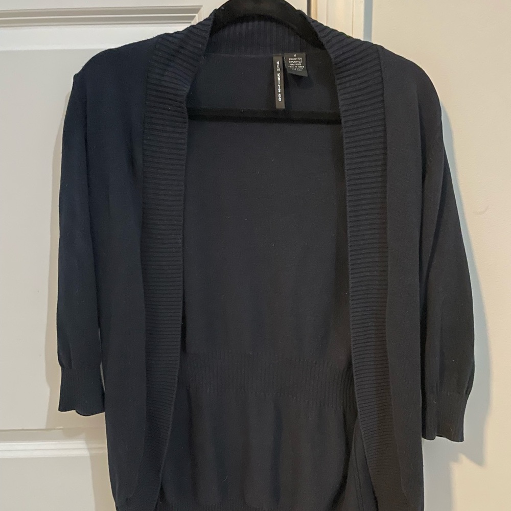 Business casual blue cardigan